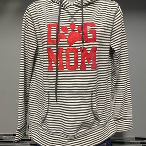 Striped Dog Mom Hoodie